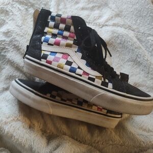 Vans Sk8-Hi Glitter Checkerboard Sneakers